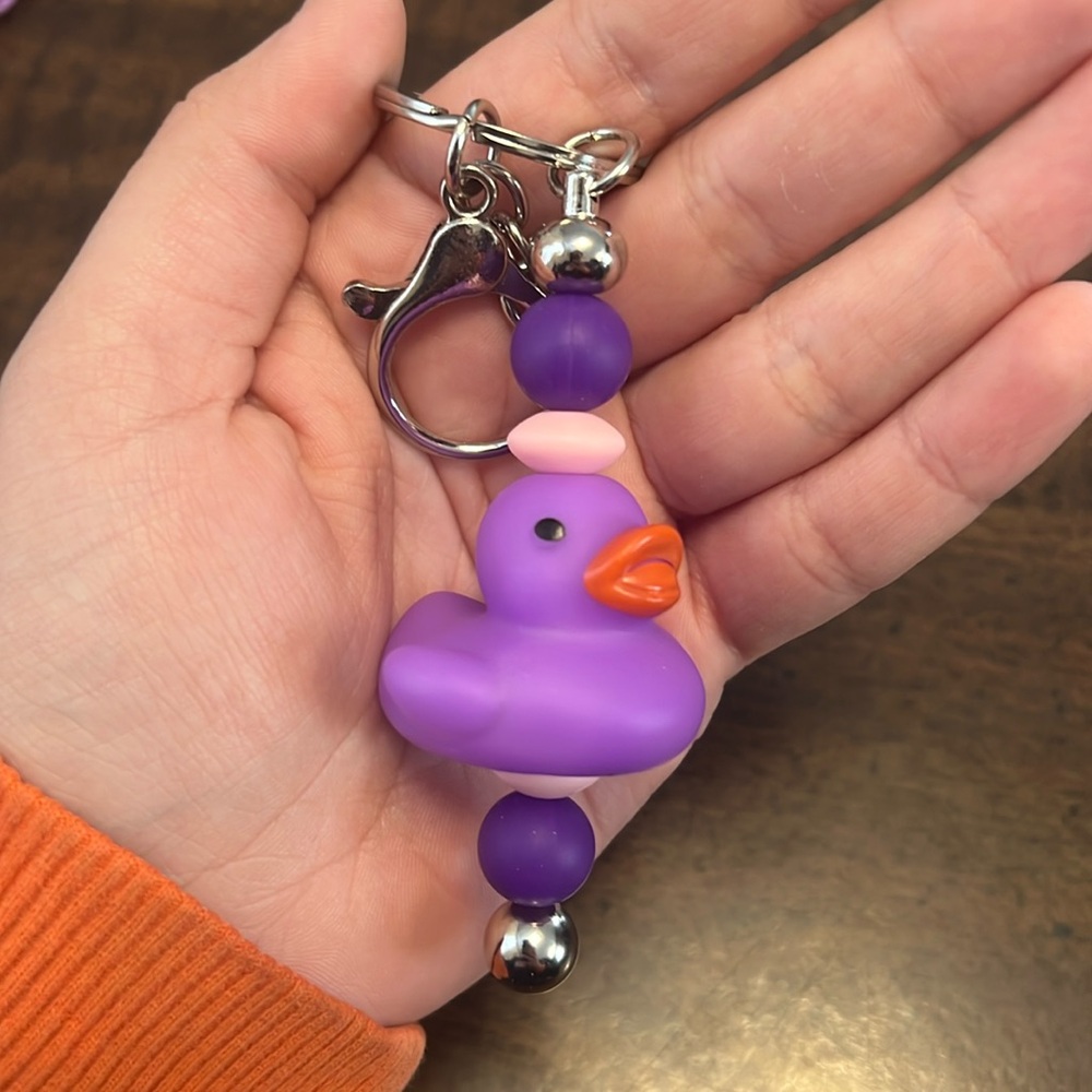 Handmade Rubber Duck Keychain